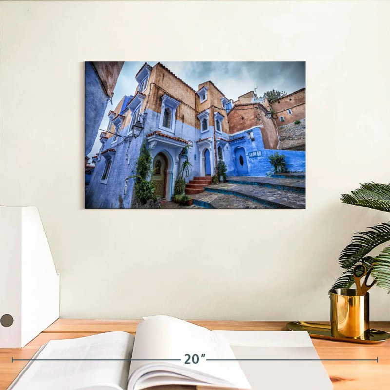 Ravi, ville bleue de Chefchaouen, H 8 po x l 12 po