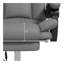 Fauteuil de bureau Vibration Massage avec chaleur, repose-pieds, gris