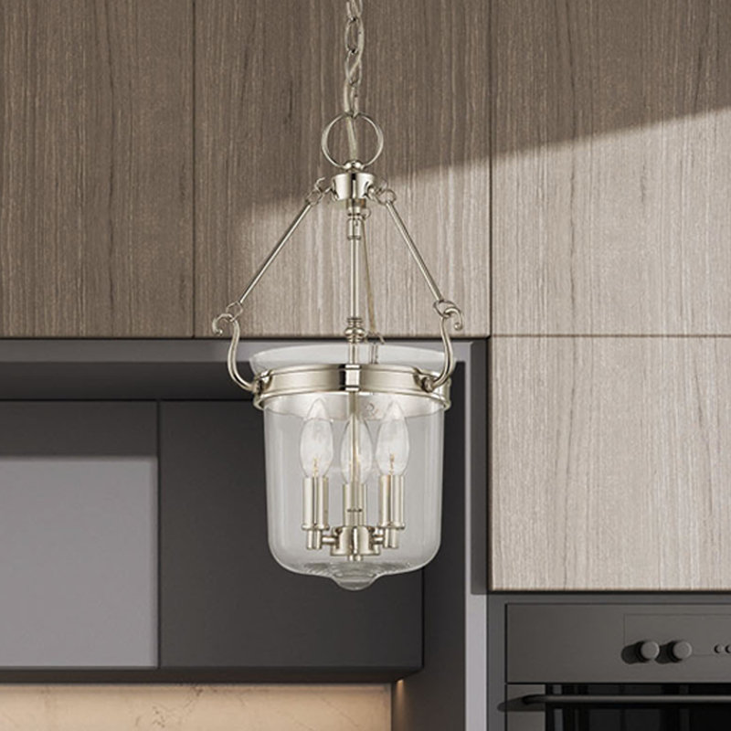 Noank 3 - Light Single Pendant, Polished Nickel, Clear