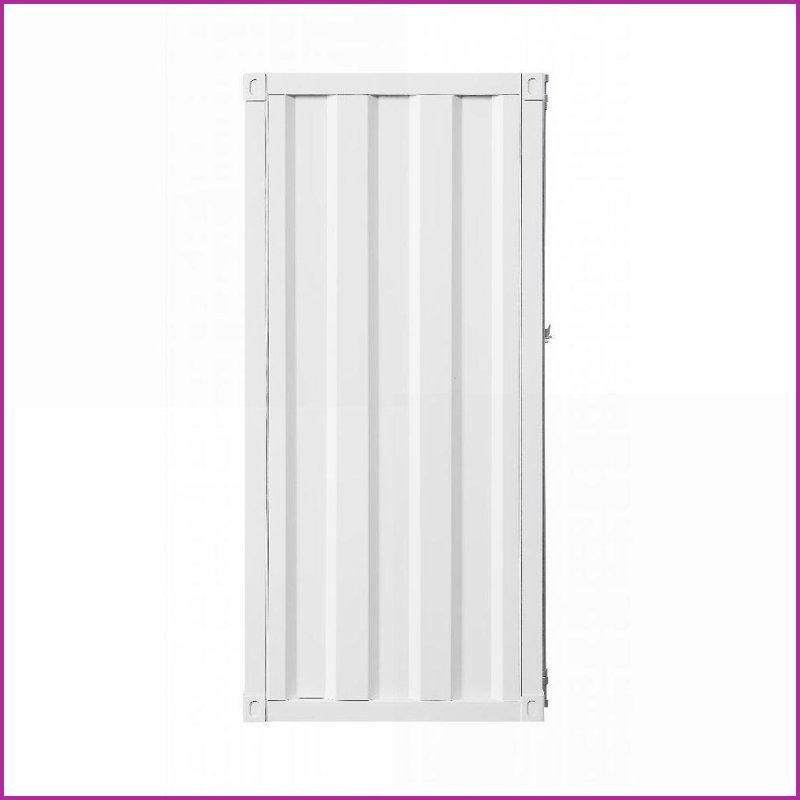 Commodes et amp; Garde-robes | Commode traditionnelle à 1 porte en métal blanc avec serrure pour contenant | Blanc | Métal