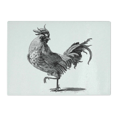 Tempered Glass a Cock Chopping Board