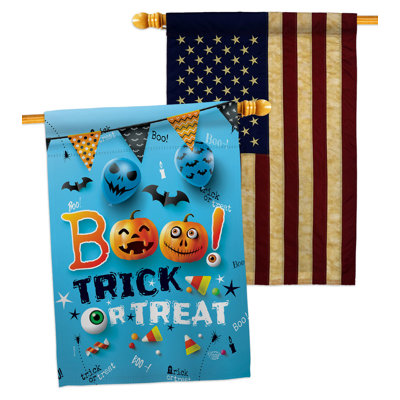 Drapeau de maison en polyester 2 côtés 3 pi 3 po x 2 pi