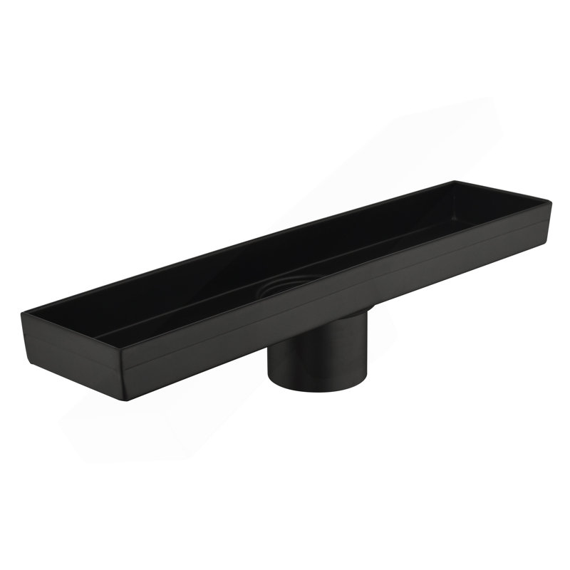 Drain de douche linéaire de 12 pouces avec grille quadrato amovible, drain de douche en acier inoxydable 304 et crépine inclus