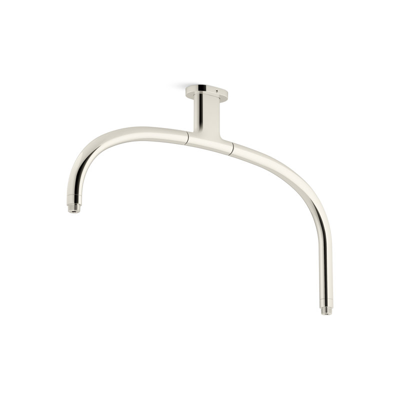 Statement Iconic Dual Shower Arm, Vibrant Polished Nickel