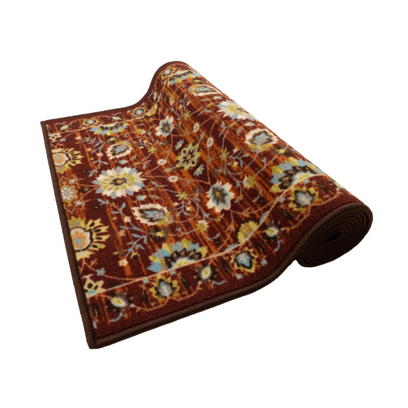 Tapis de couloir rouge à motif oriental sur mesure, Tapis de couloir 2 pi 2 po x 31 pi