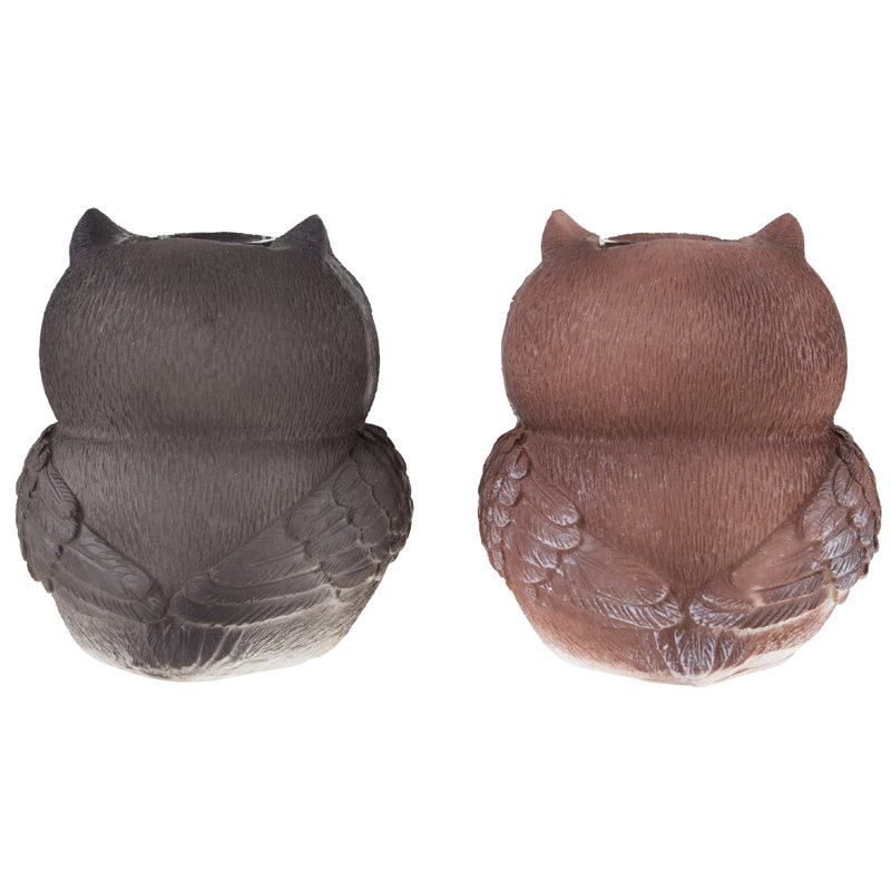 Weather-Resistant Solar LED Owl Garden Statues, Set of 2