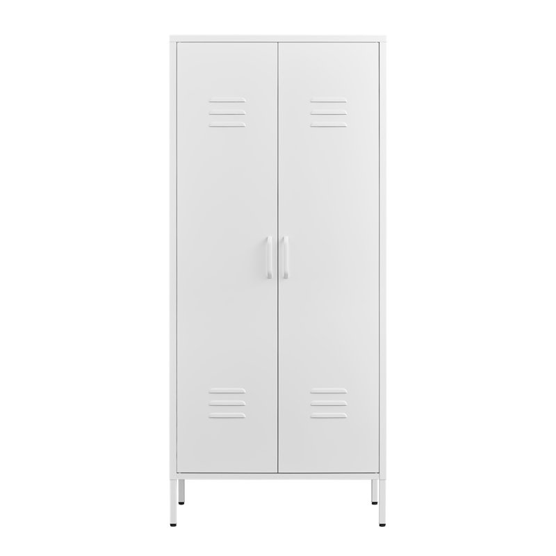 Modern Storage Cabinet with Adjustable Shelves, Magnetic Door Stopper, Aluminum Alloy Handles, and Breathable Design for Home Organization - Ideal for Living Room, Bedroom, or Entryway