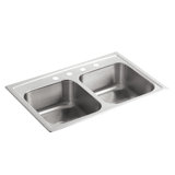 Toccata 33" L x 22" W Drop-In Kitchen Sink with 4 Faucet Holes