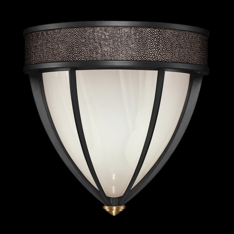 Mirage 1 - Light Flush Mounted Sconce, Pebble, Matte Black/Brass