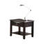 Table de bout rectangulaire brune avec tiroir et tablette à des fins décoratives dans Revolution Home Decor
