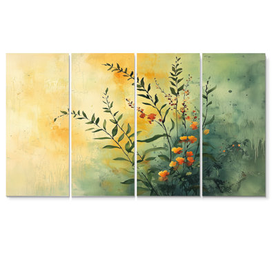 Herbs In The Sunlight Of Summer III - Floral Herbs Wall Art - Traditional Wall Art Canvas