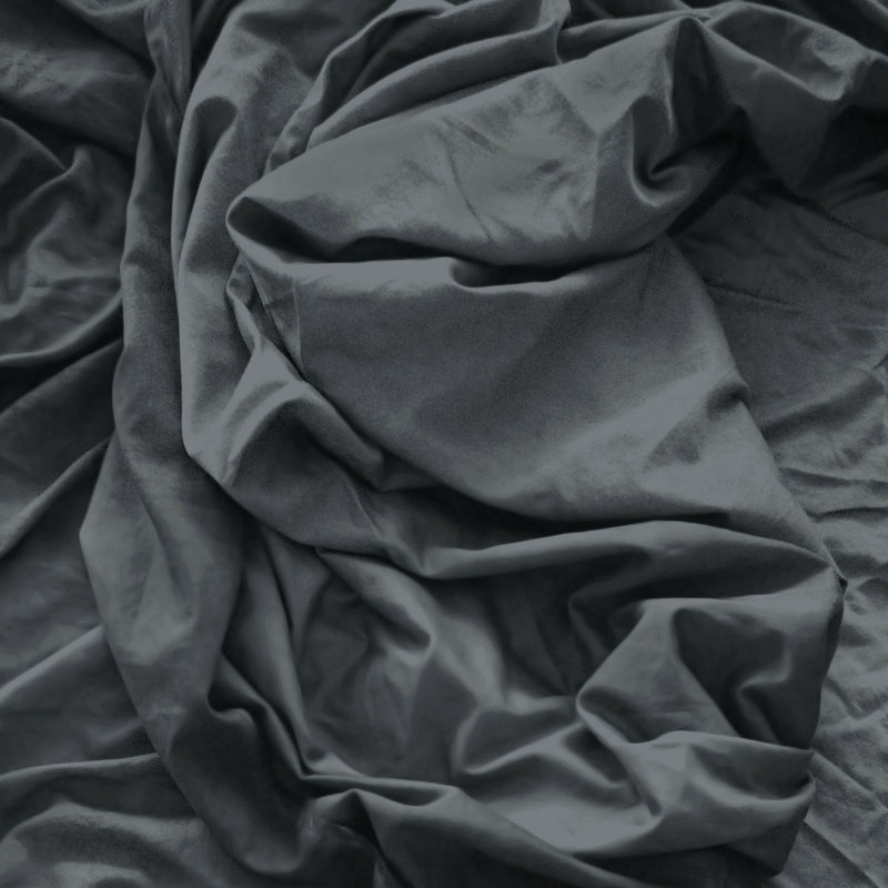 Charcoal Full Cotton Percale 4-Piece Sheet Set