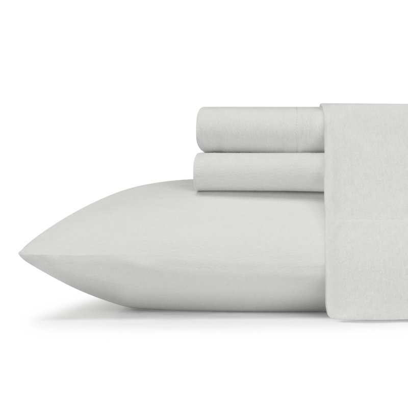 Eddie Bauer Jersey Knit Solid Sheet Set, King Sheet Set + Fitted Sheet + 2 Pillowcases, Blue