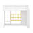 Twin Size Wood Loft Bed With Wardrobe & Shelves & Cabinet,-493047635