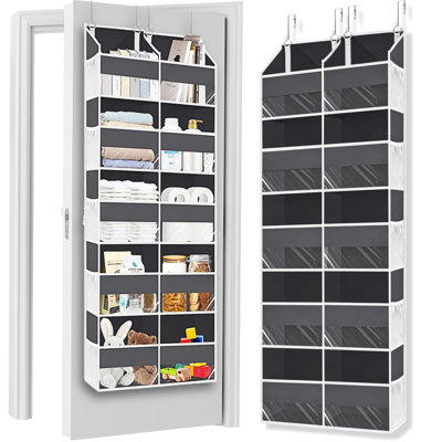 Over The Door Organizer 5 Tiers, Extra Large Behind Door Storage Of 10 Compartments, 80 Lbs Weight Capacity Over Door Organizer, Door Hanging Organizer