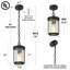 Luminaire suspendu d'extérieur 1 lumière Maliae