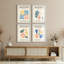 «Matisse-Inspired Abstract Cut-Outs Illustration Relax Coloré, décoration murale moderne», 4 pièces-101519946-101519942