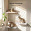 Lot de 3 étagères murales flottantes rustiques en bois, fixation murale invisible, étagères de rangement de style ferme pour la cuisine, la salle de bain et la chambre, blanches-136686686