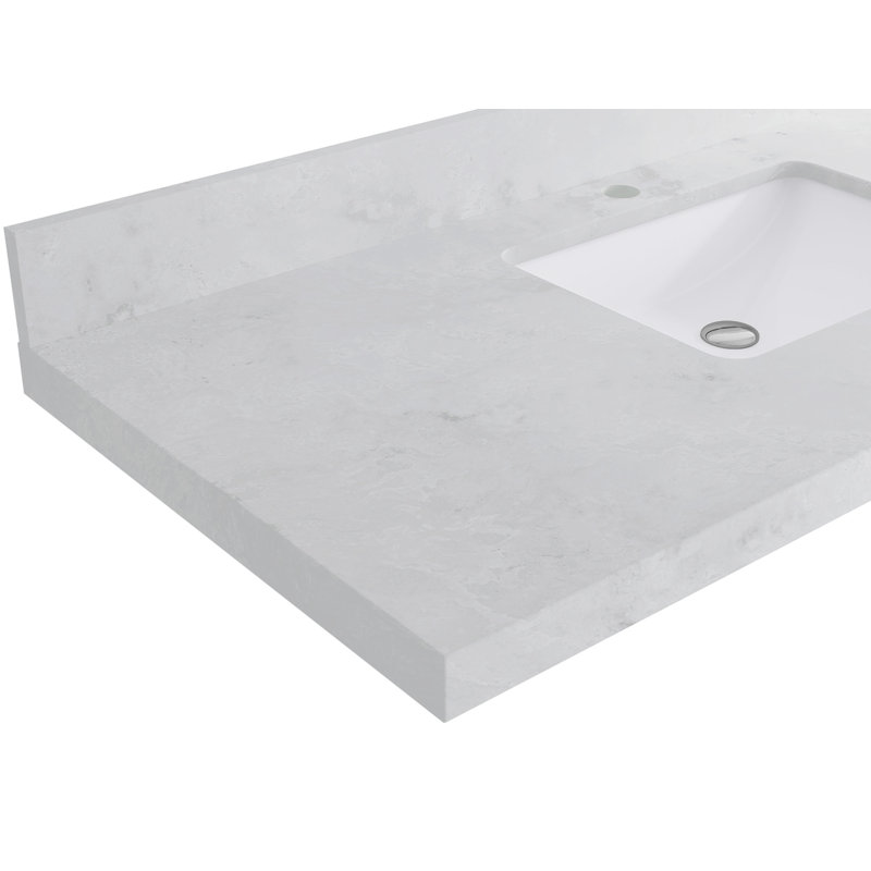 Boston 42 In. W X 22 In. D Single Sink Bathroom Vanity In Fine Grain With 2 In. Onyx Quartz