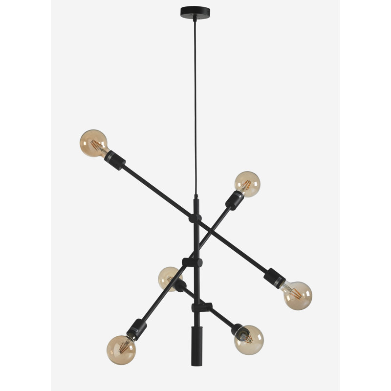 Deveraux 6 - Light Black Geometric Pendant