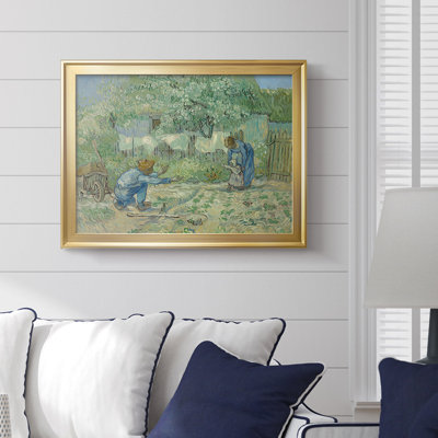 First Steps, after Millet-Vincent van Gogh-Framed Gallery Wrapped Canvas-1890