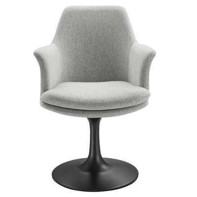 Lippa Performance Velvet Swivel Dining Armchair