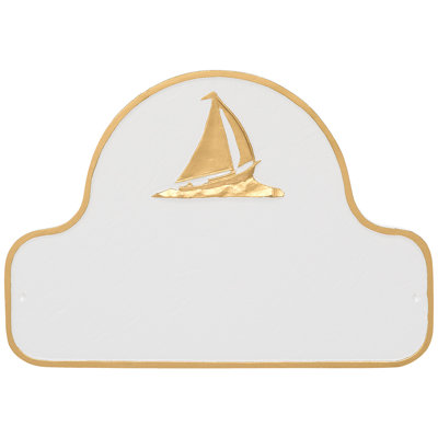 Sailboat Arch Address Sign Plaque