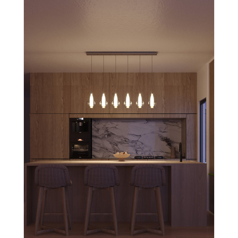 Victoria LED Pendant, 6 Lights, 17 W