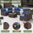 9 Piece Rattan Sectional Seating Group with Cushions-1198207334