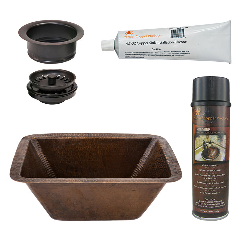 Premier Copper Products BSP5_BRECDB3-G Bar Sink And Drain Package