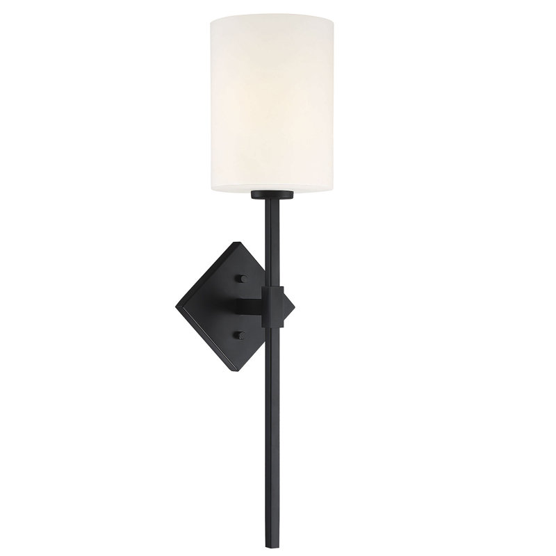 Applique murale 1 lumière Savoy House Destin en noir mat, Noir mat