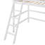 Lit mezzanine simple en bois massif avec échelle