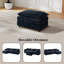 Canapé rembourré 112,2 po en chenille avec canapé-lit confortable-1640640228