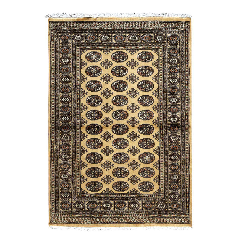 Tapis doré de haute qualité noué à la main