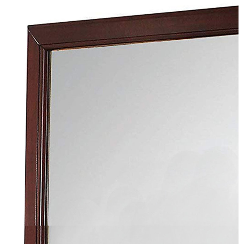 Miroir de commode traditionnel Rochana, Brun