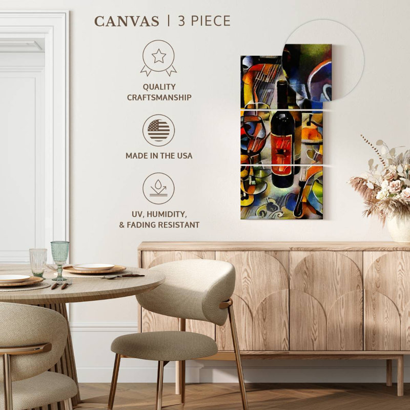 Wine Bottle Still Life, 75" H x 36" W