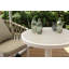 Table ronde 23-5 / 8 po en aluminium et cadre blanc blanc fumé Islandais-130052055-130052054