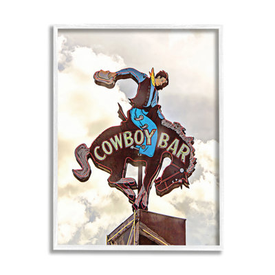 «Western Cowboy Bar Sign» par JG Studios, impression