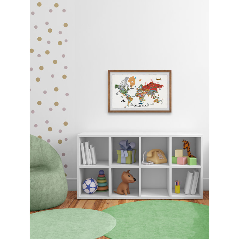 «Braley Around the World», reproduction encadrée, H 12 po x l 18 po x P 1,5 po