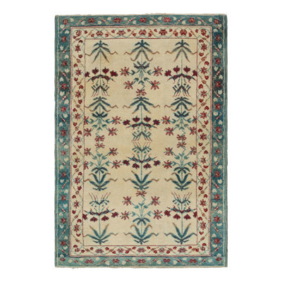 One-of-a-Kind 3’x4’7 Hand Knotted Area Rug