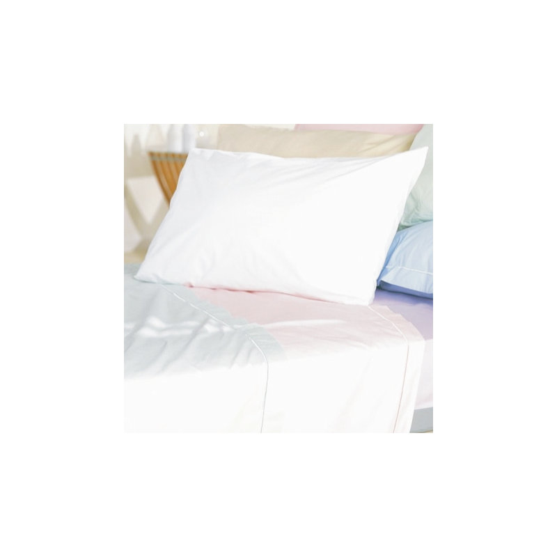 Plain Dye 400 TC Egyptian-Quality Cotton Oxford Pillowcase, White, 76cm H x 51cm W