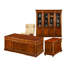 4 Piece Solid Wood Rectangular Executive Desk Office Set with Chair