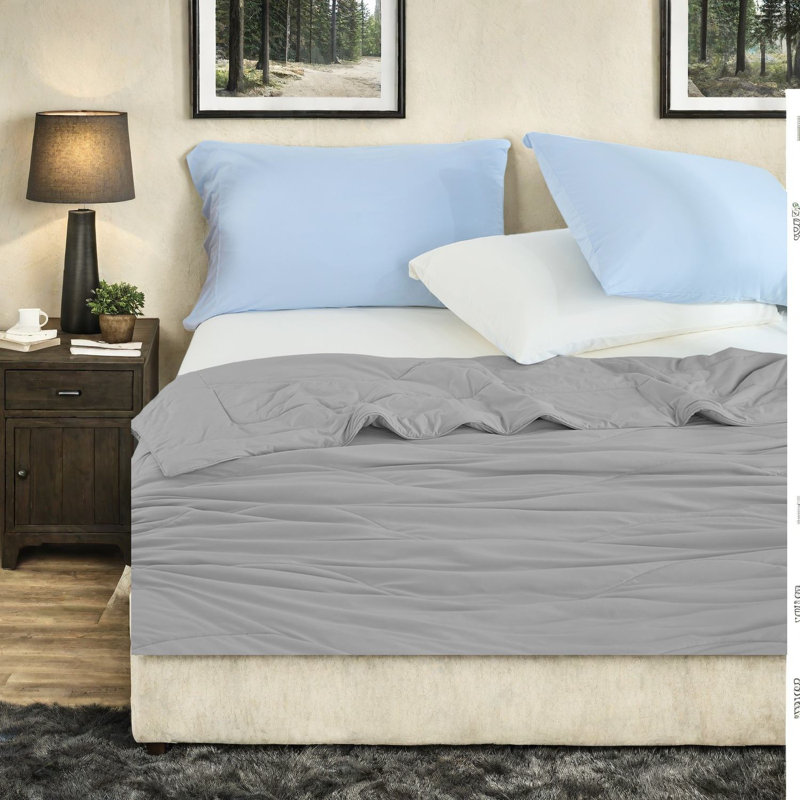 Ensemble de literie Cooling Grey, édredon 90 x 90 pour une utilisation toutes saisons