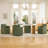Upholstered Dining Chairs with Casters-1178809114