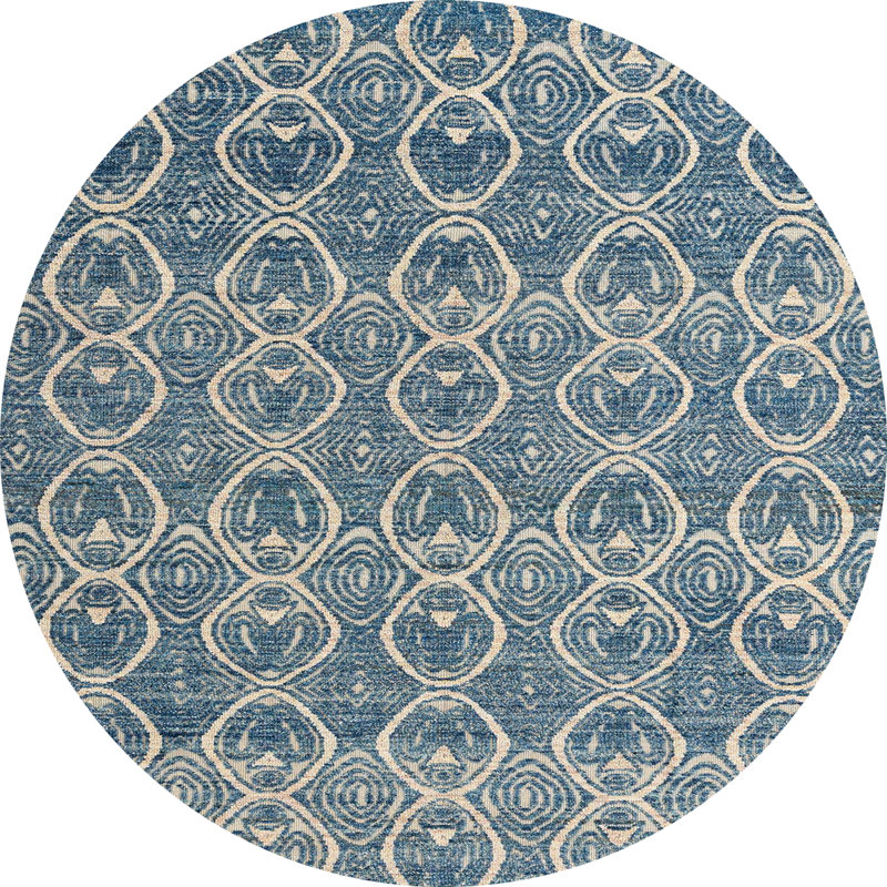 Abstract Indoor Rug, Round 8'