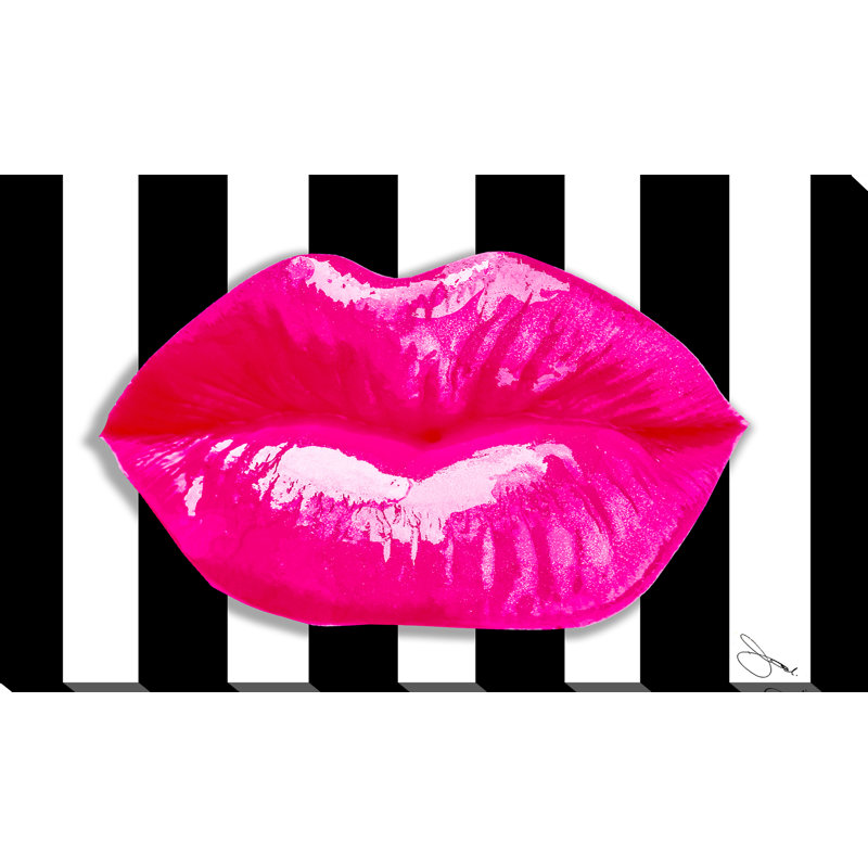 «Pucker Up 2», reproduction d'impression sur toile tendue, H 36 po x l 60 po x P 1,5 po, Toile tendue, Pas de tapis