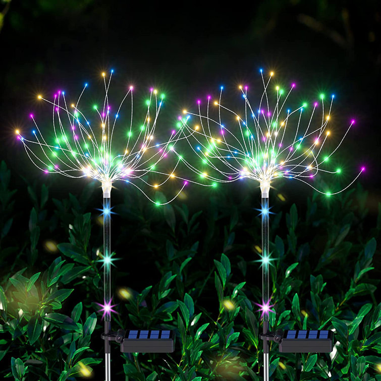 Solar Powered Christmas Fireworks Lighted Display