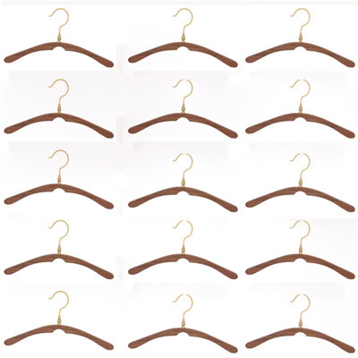 Solid Wood and Brass Clothes Hanger