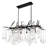 Modern Statement 47" Black Chandelier for Dining Room Living Room Kitchen Foyer Bedroom Entryway, 10-Light with G9 Bulb Base-928042118