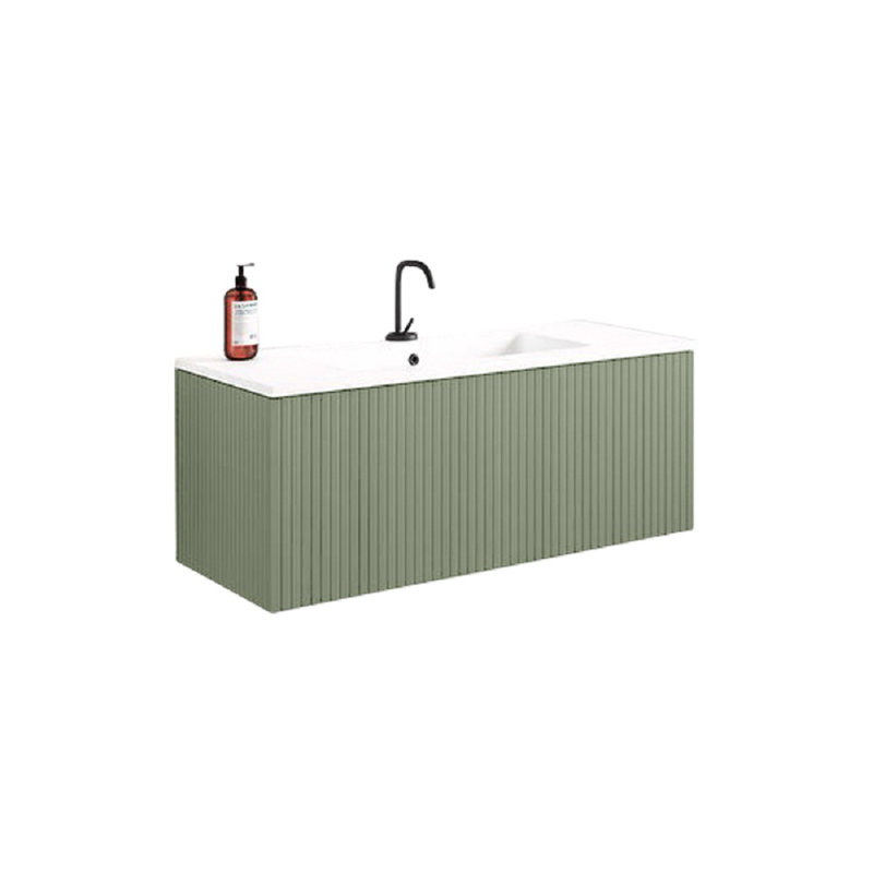 Aleemah 24'' Single Bathroom Vanity with Ceramic Top, Green